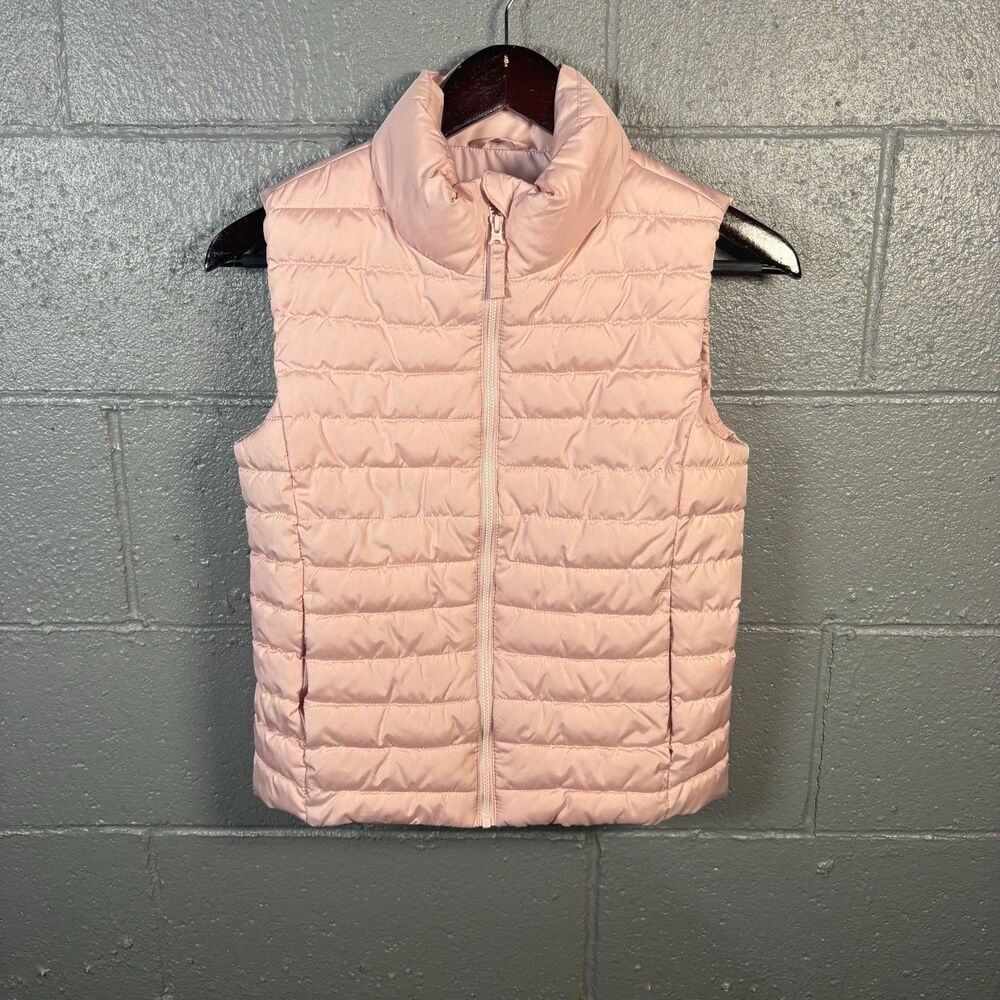 Old Navy Active Puffer Vest Youth XL 14-16 Pink Lightweight Full Zip Girls